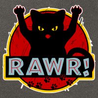 Parody Cat Rawr Logo Cotton Canvas Backpack