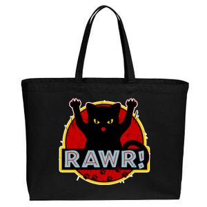 Parody Cat Rawr Logo Cotton Canvas Jumbo Tote