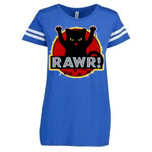 Parody Cat Rawr Logo Enza Ladies Jersey Football T-Shirt