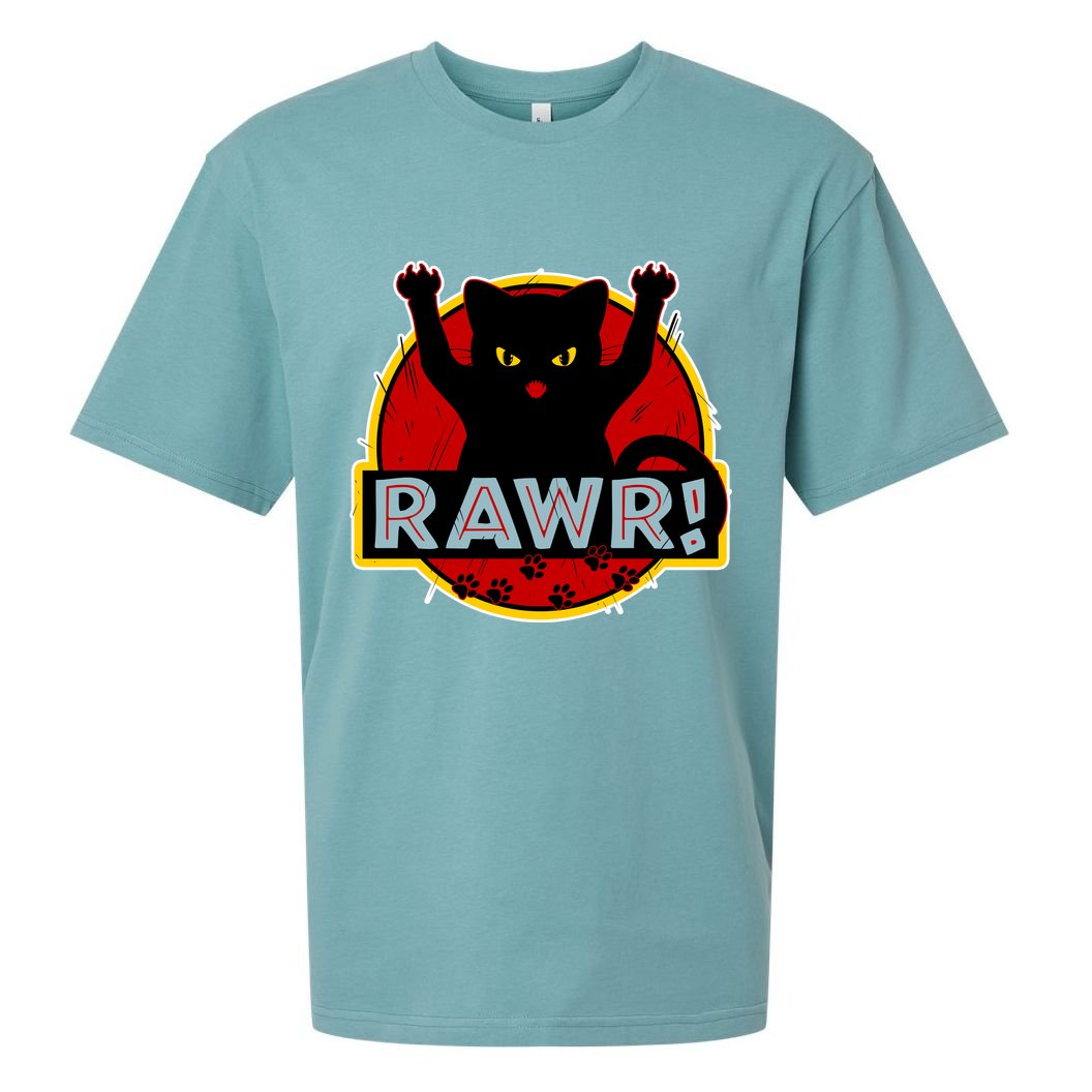 Parody Cat Rawr Logo Sueded Cloud Jersey T-Shirt