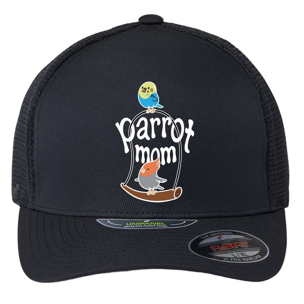 Parrot Mom Flexfit Unipanel Trucker Cap
