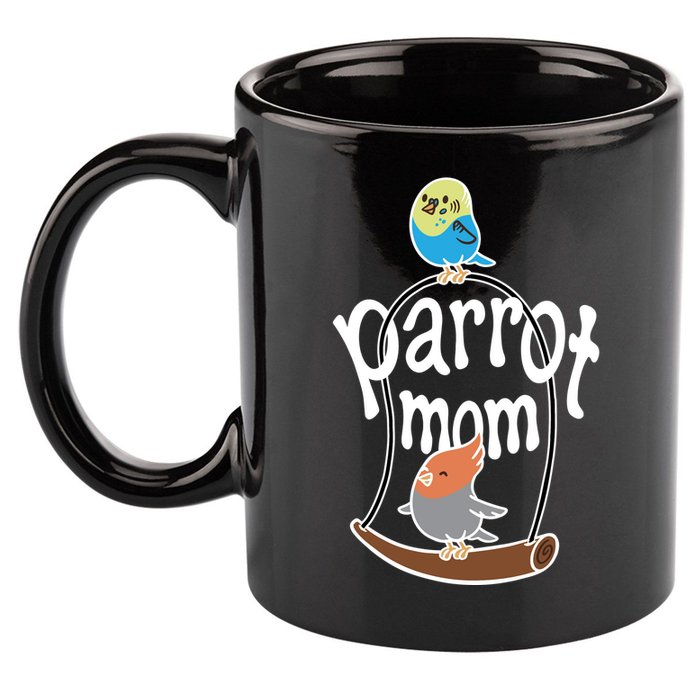 Parrot Mom 11oz C Handle Ceramic Mug