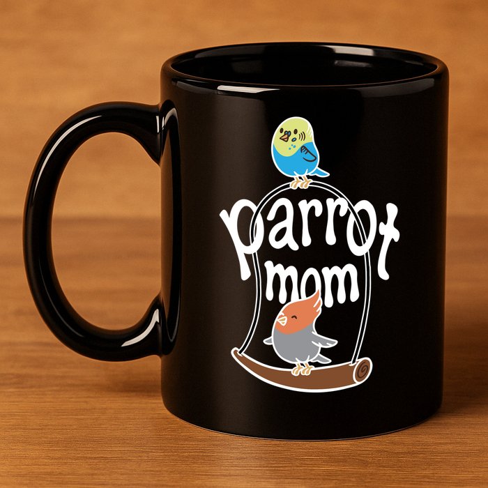 Parrot Mom 11oz C Handle Ceramic Mug