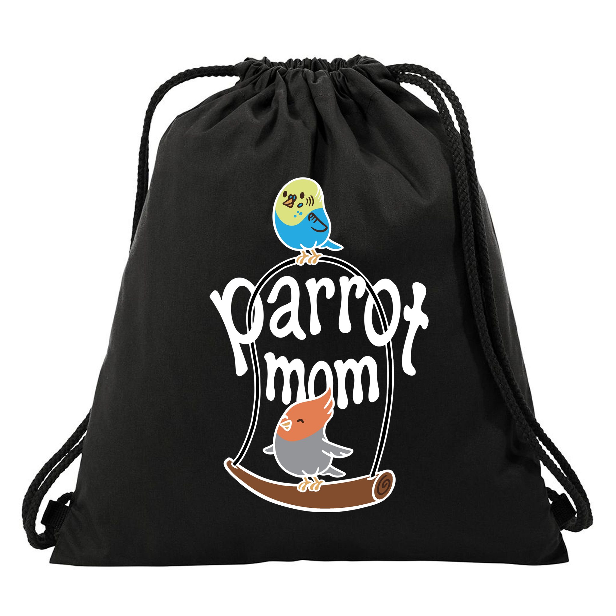 Parrot Mom Drawstring Bag