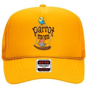 Parrot Mom High Crown Mesh Back Trucker Hat