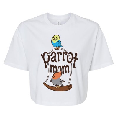 Parrot Mom Bella+Canvas Jersey Crop Tee