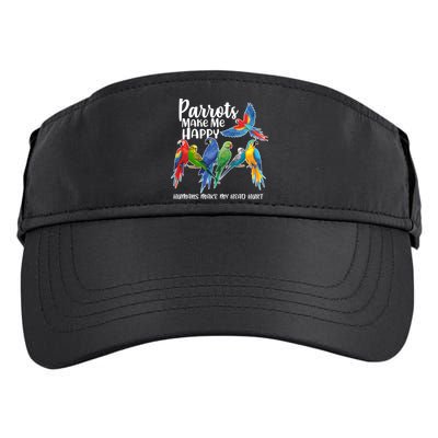 Parrots Make Me Happy Human Make My Head Hurt Adult Drive Performance Visor