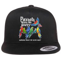 Parrots Make Me Happy Human Make My Head Hurt Flatbill Hat