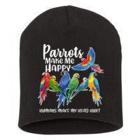 Parrots Make Me Happy Human Make My Head Hurt Short Acrylic Beanie