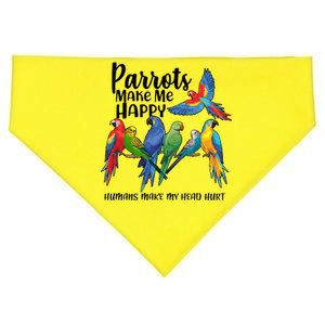 Parrots Make Me Happy Human Make My Head Hurt USA-Made Doggie Bandana