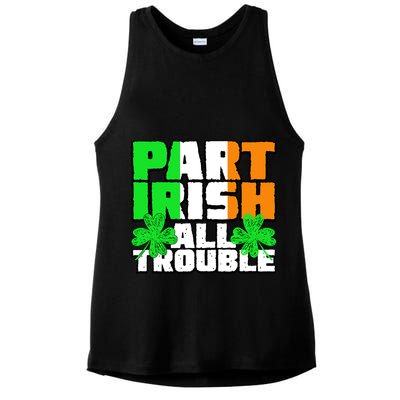Part Irish All Trouble Ladies PosiCharge Tri-Blend Wicking Tank