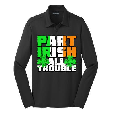 Part Irish All Trouble Silk Touch Performance Long Sleeve Polo