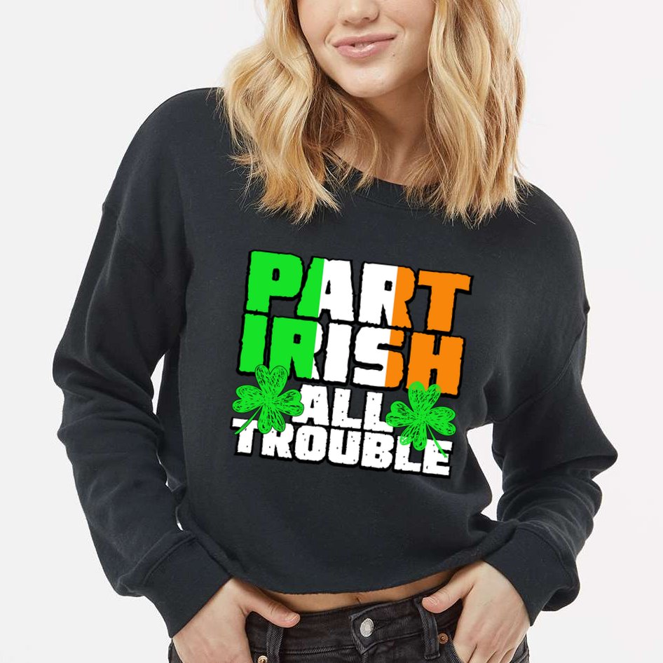 Part Irish All Trouble Cropped Pullover Crew