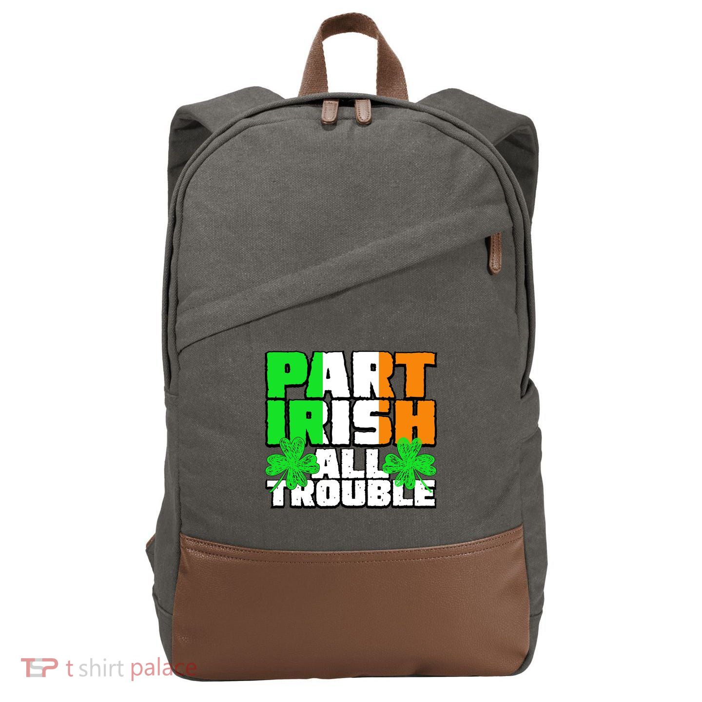 Part Irish All Trouble Cotton Canvas Backpack