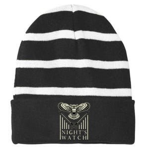 Part Of The Night's Watch Striped Beanie with Solid Band