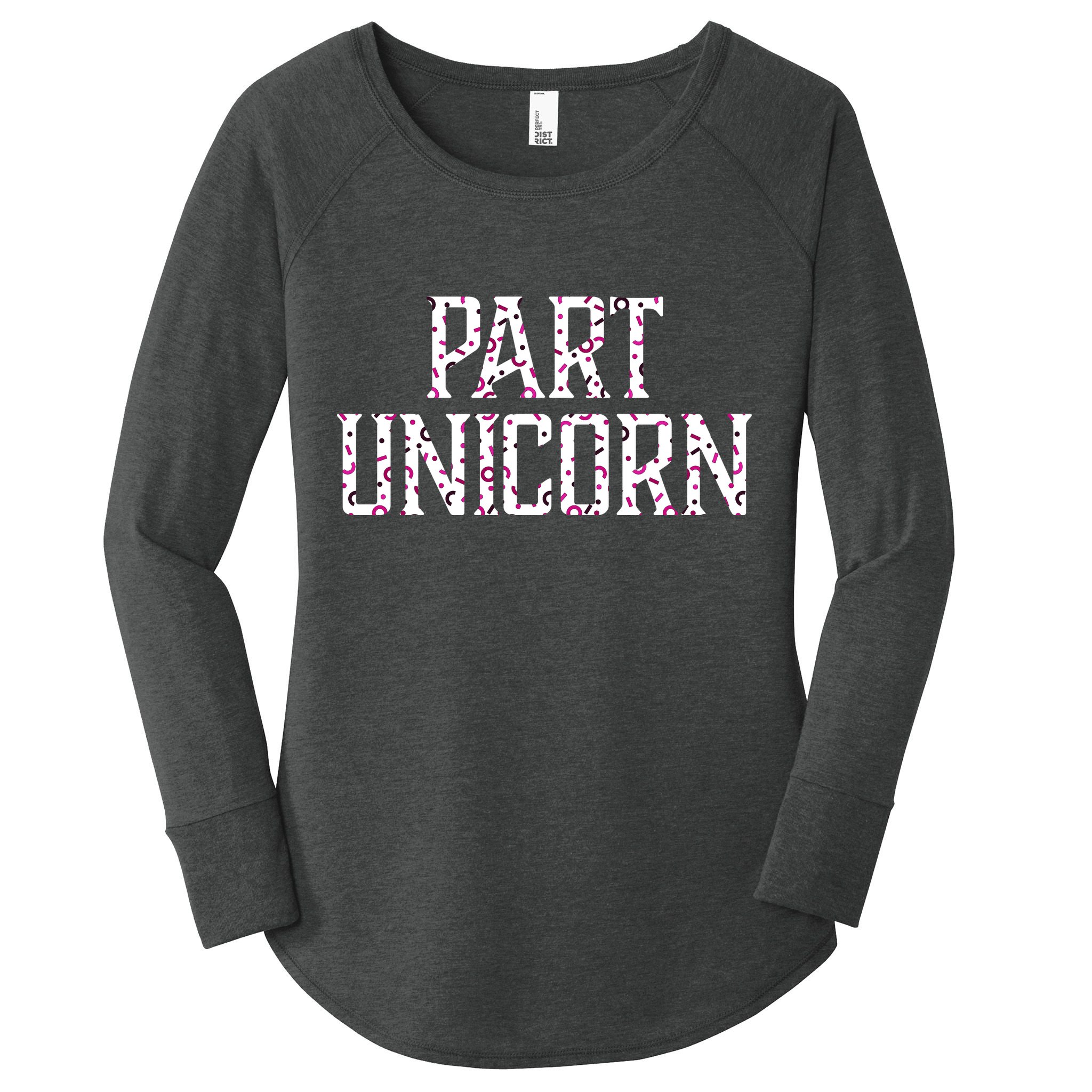 Part Unicorn Women's Perfect Tri Tunic Long Sleeve Shirt