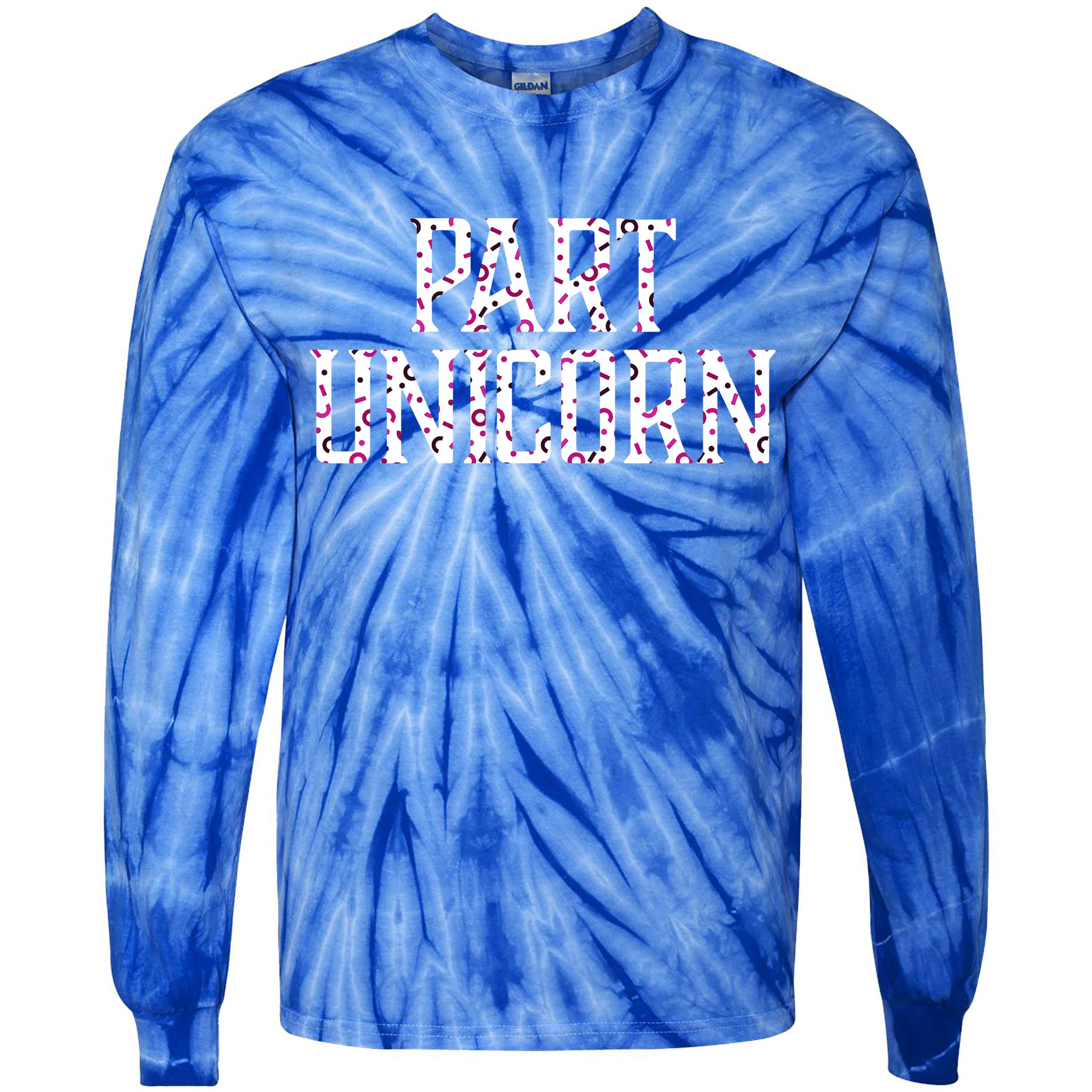 Part Unicorn Tie-Dye Long Sleeve Shirt