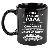 Partner And Crime Papa 11oz C Handle Ceramic Mug