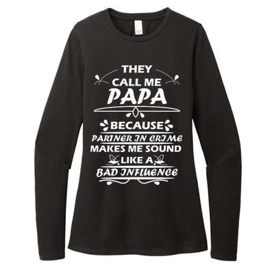 Partner And Crime Papa Womens CVC Long Sleeve Shirt