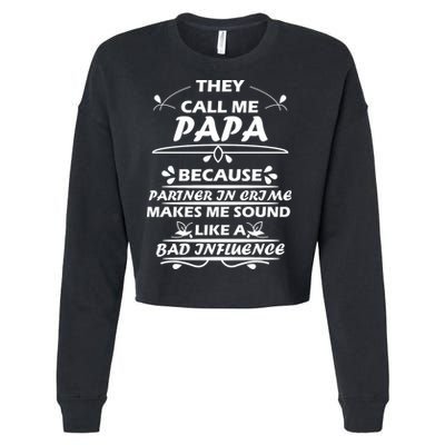 Partner And Crime Papa Cropped Pullover Crew