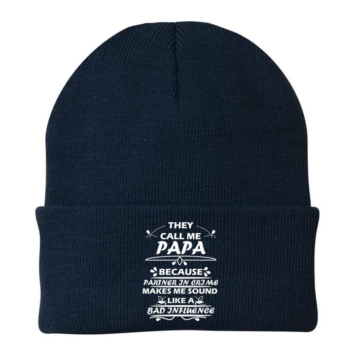 Partner And Crime Papa Knit Cap Winter Beanie