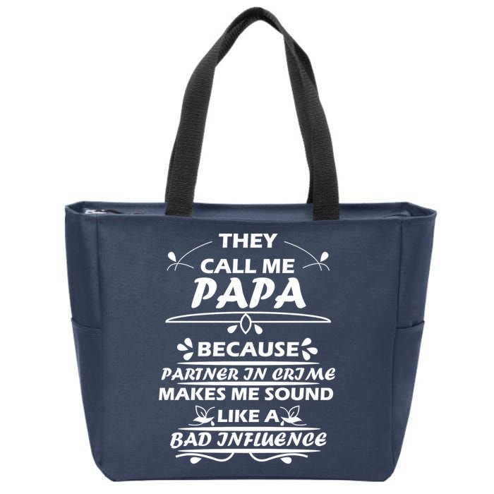 Partner And Crime Papa Zip Tote Bag