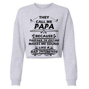 Partner And Crime Papa Cropped Pullover Crew