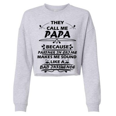 Partner And Crime Papa Cropped Pullover Crew