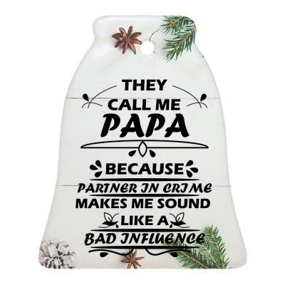 Partner And Crime Papa Ceramic Bell Ornament