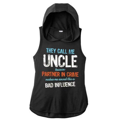 Partner In Crime Uncle Ladies PosiCharge Tri-Blend Wicking Draft Hoodie Tank