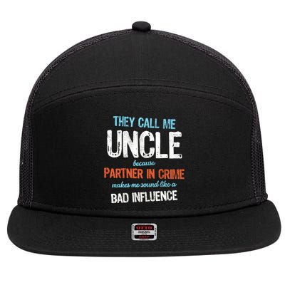 Partner In Crime Uncle 7 Panel Mesh Trucker Snapback Hat