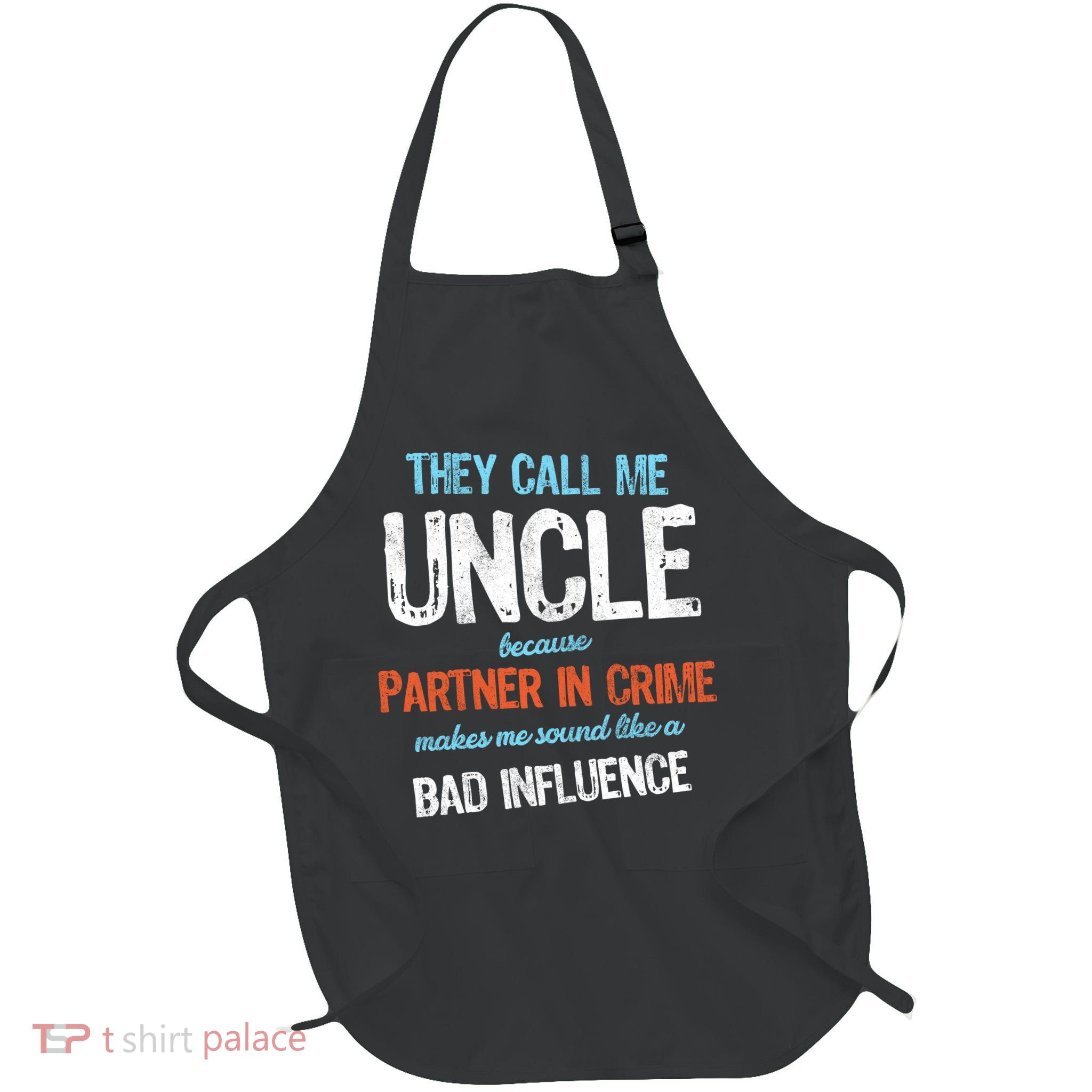 Partner In Crime Uncle Full-Length Apron With Pockets