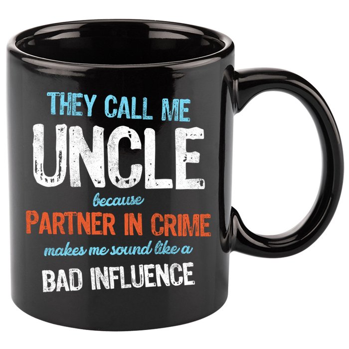 Partner In Crime Uncle 11oz C Handle Ceramic Mug