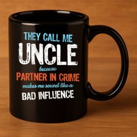 Partner In Crime Uncle 11oz C Handle Ceramic Mug