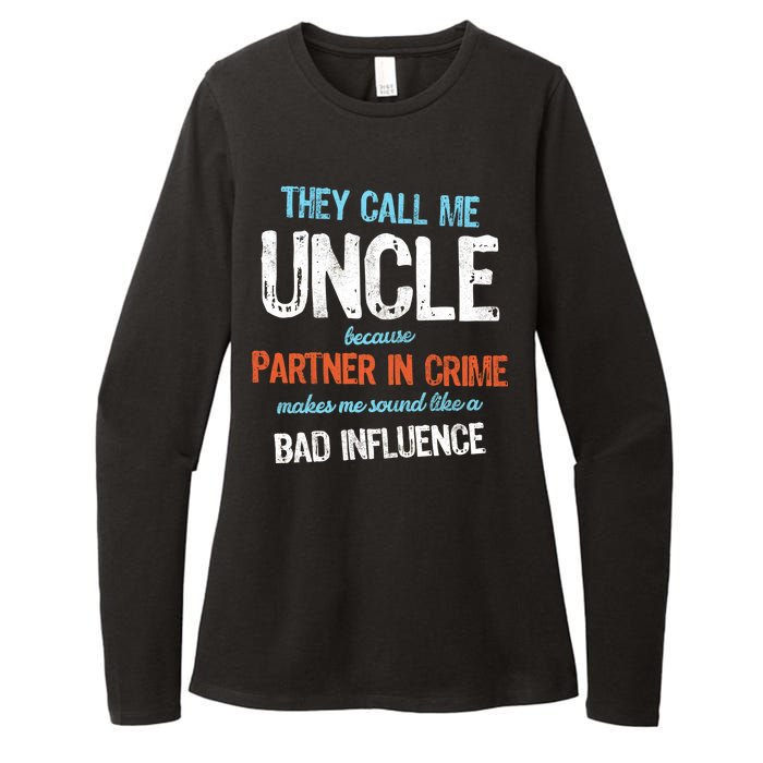 Partner In Crime Uncle Womens CVC Long Sleeve Shirt