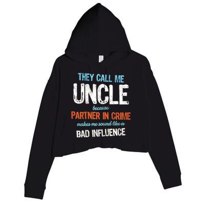 Partner In Crime Uncle Crop Fleece Hoodie