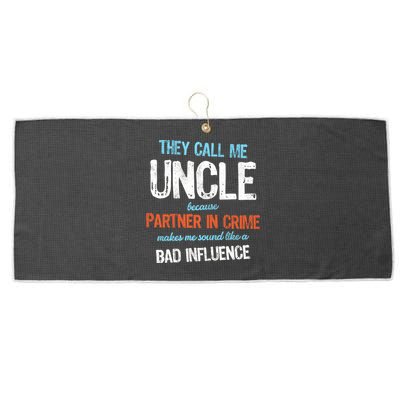 Partner In Crime Uncle Large Microfiber Waffle Golf Towel