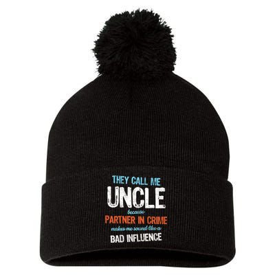 Partner In Crime Uncle Pom Pom 12in Knit Beanie