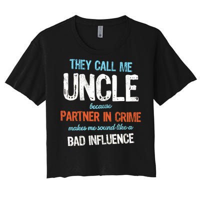 Partner In Crime Uncle Women's Crop Top Tee