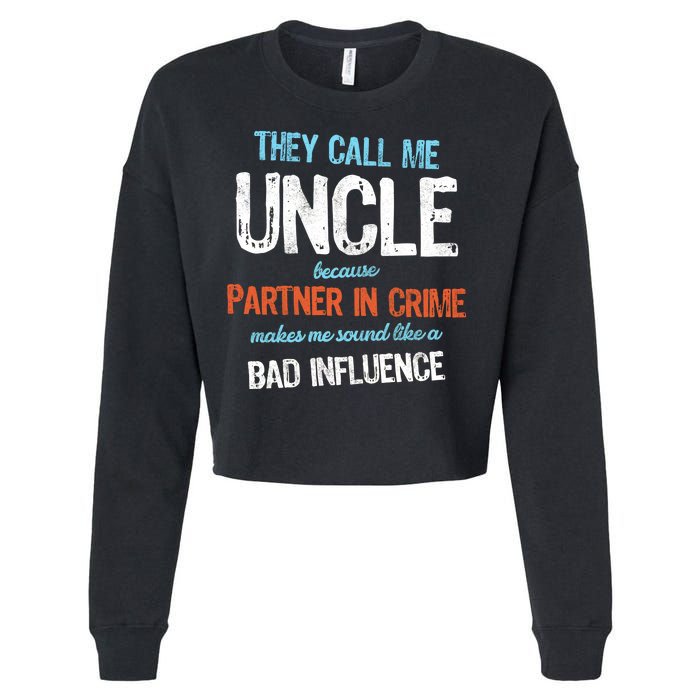 Partner In Crime Uncle Cropped Pullover Crew