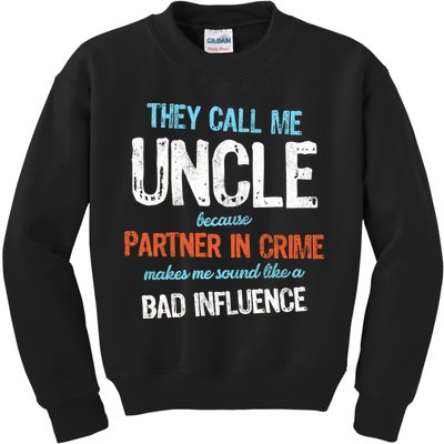 Partner In Crime Uncle Kids Sweatshirt