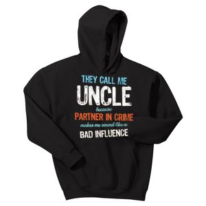 Partner In Crime Uncle Kids Hoodie