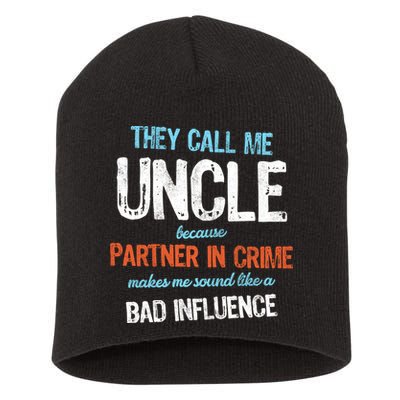 Partner In Crime Uncle Short Acrylic Beanie
