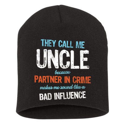 Partner In Crime Uncle Short Acrylic Beanie