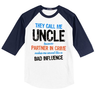 Partner In Crime Uncle Baseball Sleeve Shirt