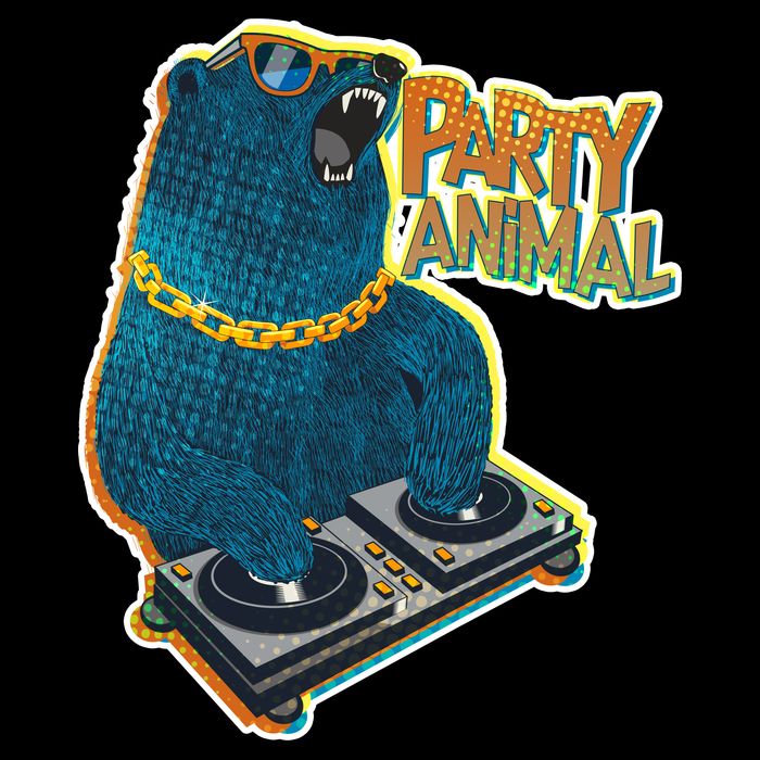 Party Animal - DJ Bear Sustainable Bucket Hat