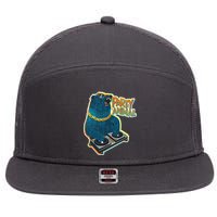 Party Animal - DJ Bear 7 Panel Mesh Trucker Snapback Hat
