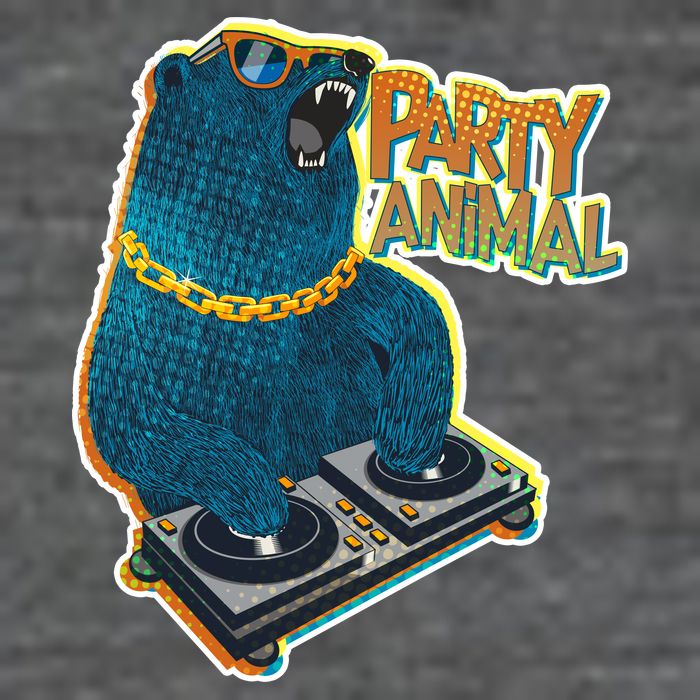 Party Animal - DJ Bear Tank Top