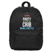 Party At My Crib Bring A Bottle 16 in Basic Backpack