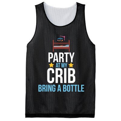 Party At My Crib Bring A Bottle Mesh Reversible Basketball Jersey Tank